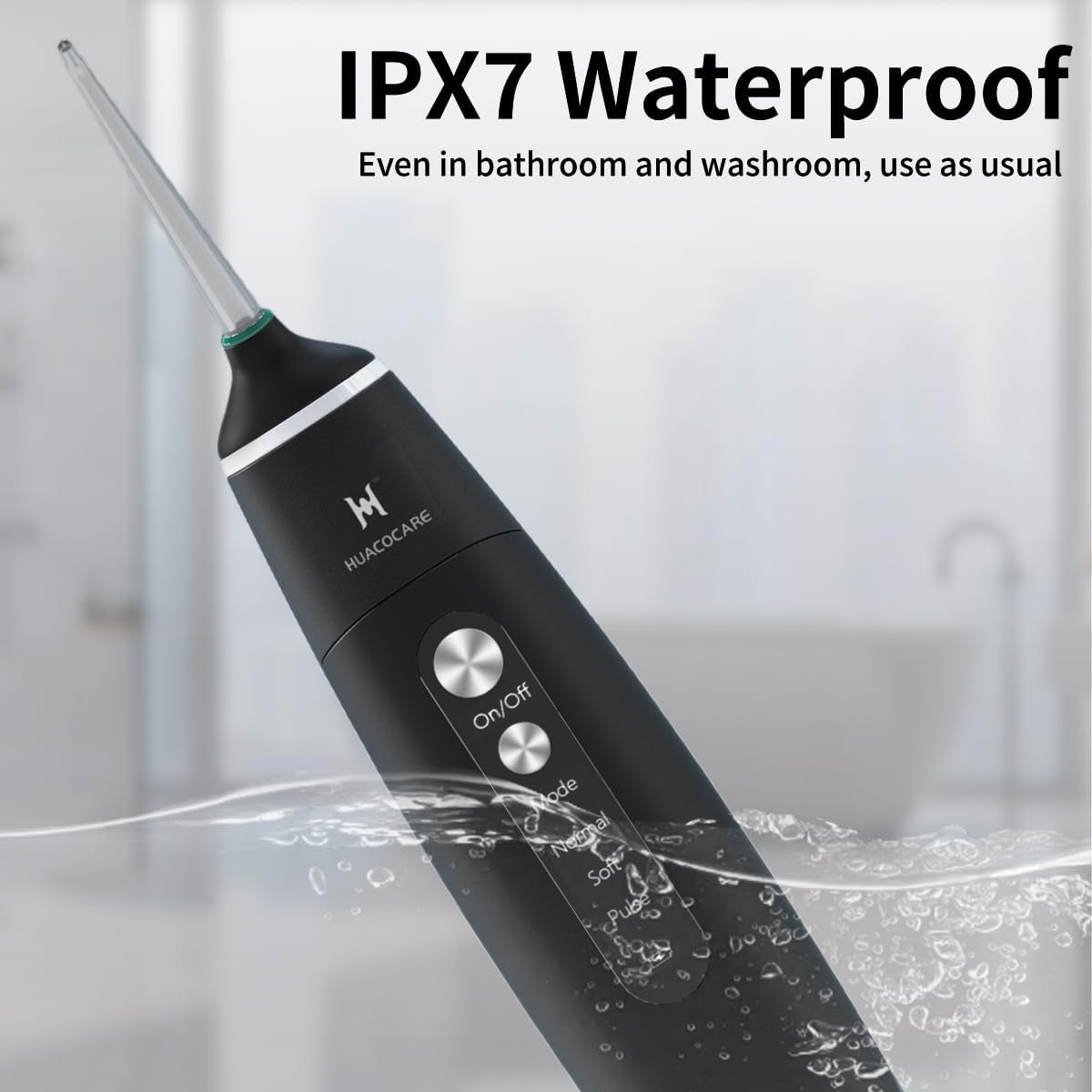 Water Flosser Equipped with Two Water Tanks for Home and Travel,3 Modes Dental Oral Irrigator,Portable,Ipx7 Waterproof,Powerful Battery Life, Water Dental Flossers for Teeth (Black)