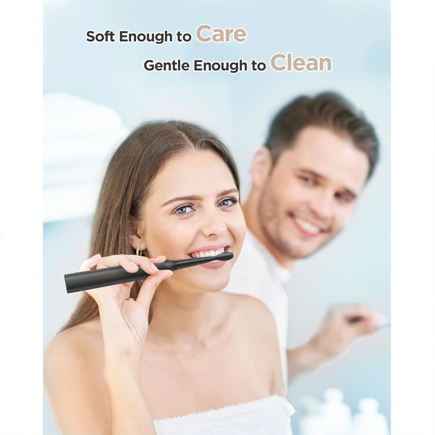 2Packs Electric Toothbrush for Adult,Sonic Toothbrushs Set with 2 Travel Case 5 Modes 8 Replaceable Heads 2 Minutes Smart Timer IPX7 Waterproof,Black & Pink