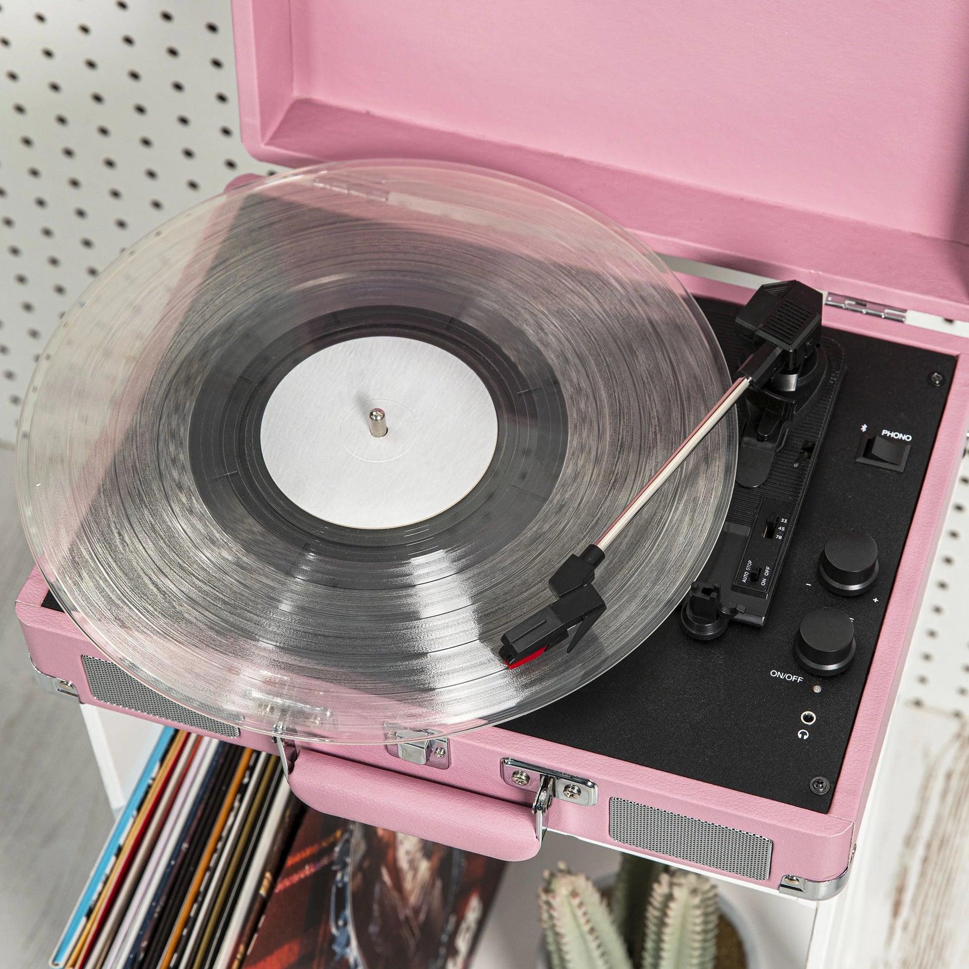 Cruiser Deluxe Vinyl Record Player with Speakers and Wireless Bluetooth - Audio Turntables