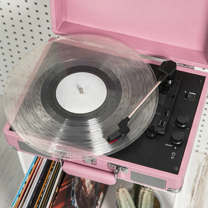 Cruiser Deluxe Vinyl Record Player with Speakers and Wireless Bluetooth - Audio Turntables