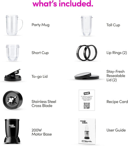 Blender, Small, Black, 11 Piece Set