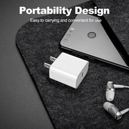 Iphone 17 16 15 Charger Fast Charging,20W Apple Ipad USB C Fast Charger,2Pack 6Ft USB C Wall Charger Block for Iphone 17/Pro/Pro Max/17 Air/ 16/16 Pro/16 Pro Max/15/Plus/Pro/Pro Max, Ipad Pro/Mini