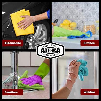 Microfiber Cleaning Cloth, 50PK, Microfiber Towels for Cars, Premium Wash Cloths, Dusting Cloth Cleaning Rags, Absorbent Towels for Suvs, House, Kitchen, Window, Cleaning Supplies12×12"