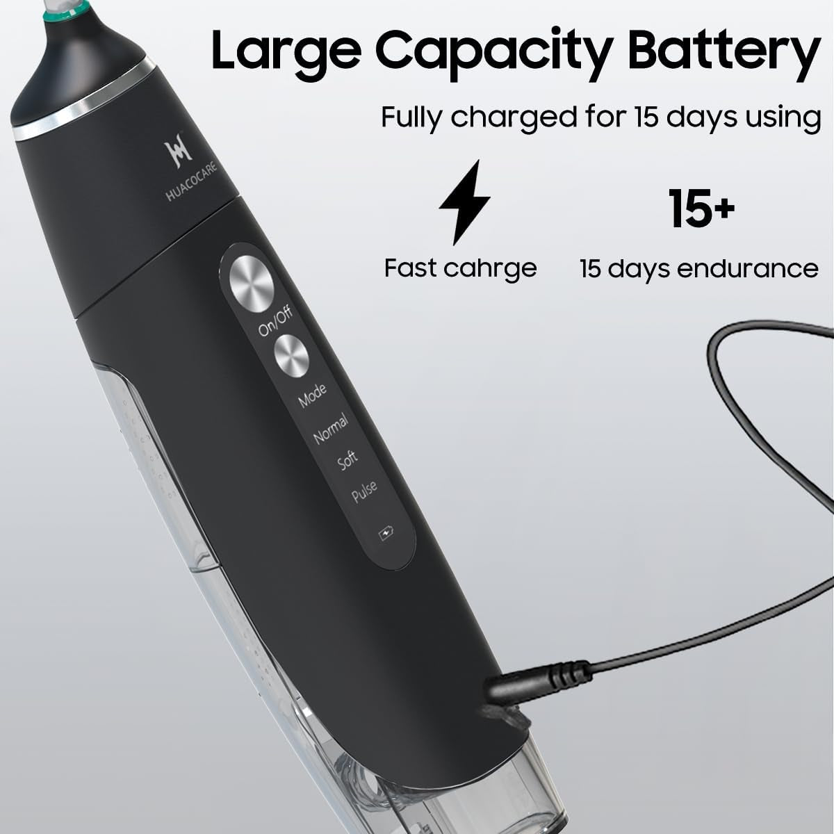 Water Flosser Equipped with Two Water Tanks for Home and Travel,3 Modes Dental Oral Irrigator,Portable,Ipx7 Waterproof,Powerful Battery Life, Water Dental Flossers for Teeth (Black)