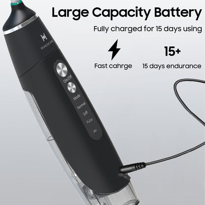 Water Flosser Equipped with Two Water Tanks for Home and Travel,3 Modes Dental Oral Irrigator,Portable,Ipx7 Waterproof,Powerful Battery Life, Water Dental Flossers for Teeth (Black)