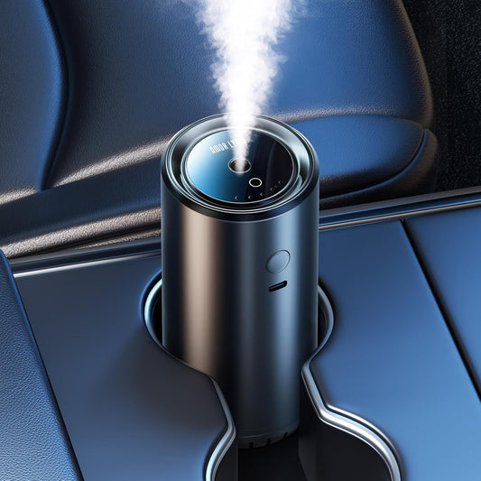 Smart Car Air Freshener Diffuser, Car Diffuser Air Fresheners Long Lasting with 100Ml Capacity Essential Oil Last 6 Months, RGB Music Syncing Light, Auto On/Off, 5 Adjustable Car Freshener, Cologne