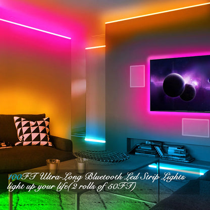 Led Strip Lights, 100Ft Light Strips with App Control Remote,Rgb Led Lights for Bedroom, Music Sync Color Changing Lights for Room Party
