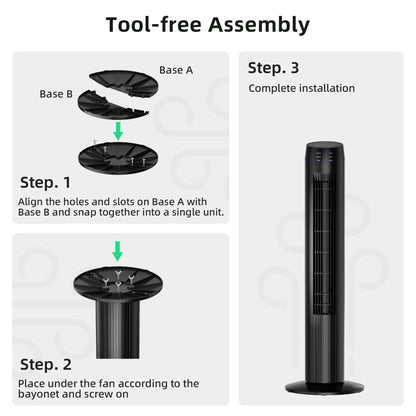 Tower Fan, 36" Oscillating Standing Floor Cooling Fans, 3 Speeds & Modes,9H Timer for Home Bedroom